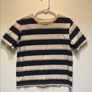 Striped Navy and Cream T-Shirt
